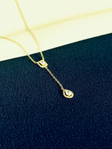 LEE - Dainty Drop CZ Necklace