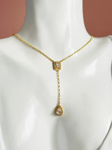 LEE - Dainty Drop CZ Necklace