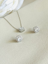 CATHERINE - Chic CZ Stone In Rounded-Square CZ Setting In Silver