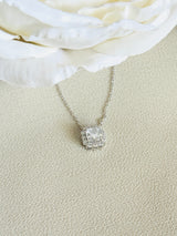 CATHERINE - Chic CZ Stone In Rounded-Square CZ Setting In Silver