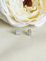 CATHERINE - Chic CZ Stone In Rounded-Square CZ Setting In Silver