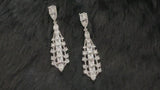 OLYMPIA - Lantern-Look Pave And Crystal Drop Earrings In Silver